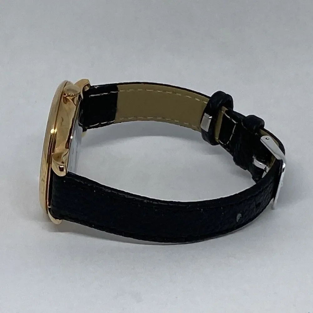 Fossil ES3707 Women's Black Leather Analog Dial Quartz Genuine Watch QB489